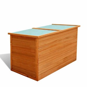 vidaXL Storage Box Brown Fir wood, plywood, waterproof roof - 1 of 2