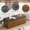 NicBex Storage Ottoman Bench for Bedroom,Storage Bench with Adjustable Shelves and Double Doors,Ottoman for Living Room,Bedroom,Entryway,Gray - 4 of 4