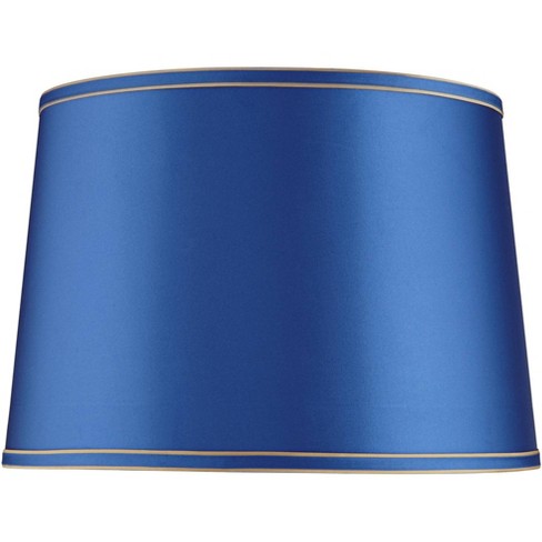 Springcrest Blue Medium Drum Lamp Shade, 16 Inch High Drum Lamp Shade