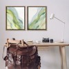 Stupell Industries Abstract Green Waves 2pc Floating Frame Art Set - 2 of 4