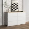 Okak Modern 6/9 Drawers White Bedroom Dressers No Handle,Minimalist Wooden Dresser,Chest of Drawers for Bedroom,Entryway - 2 of 4