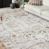 COZONY Vintage Washable Accent Rug, Non-Slip Distressed Medallion Carpet for Indoor Living Spaces - 2 of 4