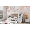 Streamdale Stairway Twin-Over-Twin Bunk Bed with Three Drawers for Bedroom, Dorm - White - 3 of 4