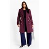 Women's Plus Size Gillian Coat - plum | CITY CHIC - 3 of 4