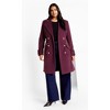 Women's Plus Size Gillian Coat - plum | CITY CHIC - image 3 of 4