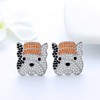 French Bulldog Stud Earrings for Women Sterling Silver Cz Ginger Lyne Collection - 2 of 4