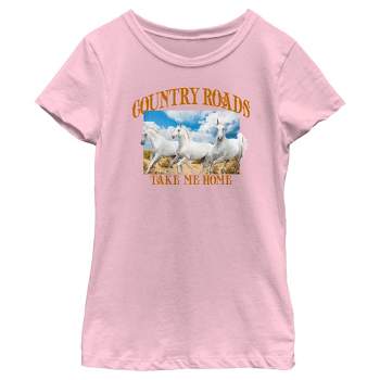 Girl's Lost Gods Country Roads Horses T-Shirt