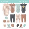 The Peanutshell Newborn Baby Layette Gift Set for Baby Boys, Skater Boy, 16 Essential Pieces, 0-3 Months  - Grey - 2 of 4