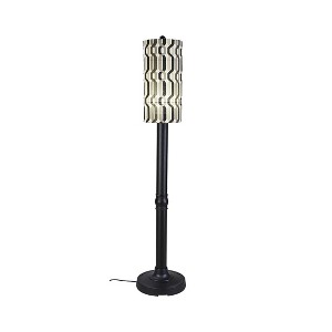 Patio Living Concepts Coronado 70 Floor Lamp 62250 with 3 black body and New Twist Caviar outdoor fabric shade - 1 of 4