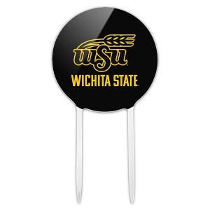 Wichita State Secondary Logo  Acrylic Cake Topper Party Decoration for Wedding Anniversary Birthday Graduation - 1 of 4