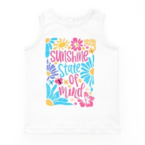 The Juniper Shop Boho Sunshine State Of Mind Flowers Youth Tank Top - 1 of 4