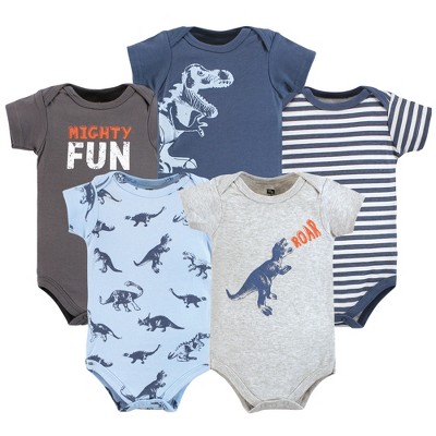 Hudson Baby Infant Boy Cotton Bodysuits, Dino Roar, 9-12 Months : Target