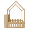 GDFStudio Kwesi Twin Size Wooden House Bed with Roof, Storage Bookshelf and LED Light - 4 of 4