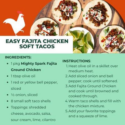 Mighty Spark Fajita Seasoned Ground Chicken - 16oz