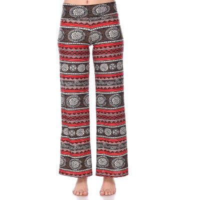 Women's Printed Palazzo Pants - White Mark
