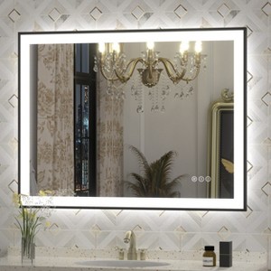 Apmir Super Bright Front & Back LED Lighted Anti-Fog Aluminum Alloy Framed Tempered Glass Bathroom/Vanity Mirror with ETL & 3-Year Warranty - 1 of 4