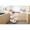 5-Tier Rolling Storage Cart with Rotating Baskets, Fruit & Vegetable Baskets for Kitchen, Rotating Snack Rack, Pantry Storage Organizer for Bathroom - 2 of 4