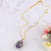 Natural Stone Chain Irregular Healing Crystal Raw Quartz Handmade Wrapped Gemstone Necklace for Women Men - 2 of 4
