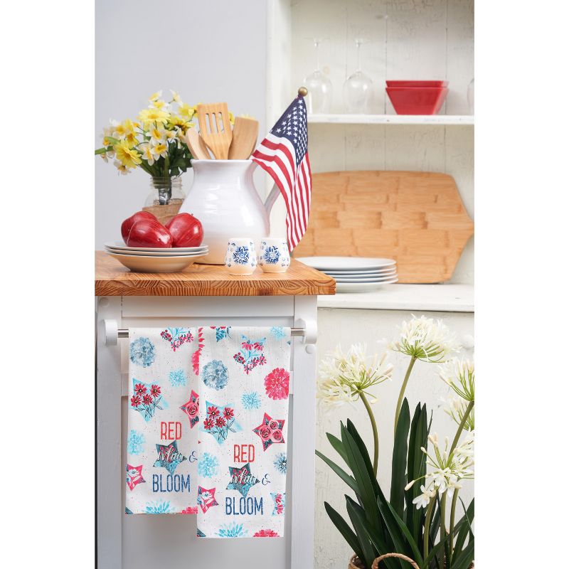 C&F Home Red, White & Bloom 4th of July Printed Flour Sack Kitchen Towel Patriotic Dishtowel Decoration, 3 of 4