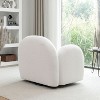 SEYNAR Modern Teddy Upholstered 360 Degree Swivel Armchair with Metal Base - 4 of 4