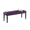 NicBex 48 Inch Ottoman Bench Modern Wooden Upholstered Dining Bench with Turned Legs, Footrest and Seat for Living Room, Bedroom, Entryway - 3 of 4