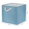 Unique Bargains Fabric Collapsible Sturdy Rope Handle Foldable Storage Bins 13" - 4 of 4