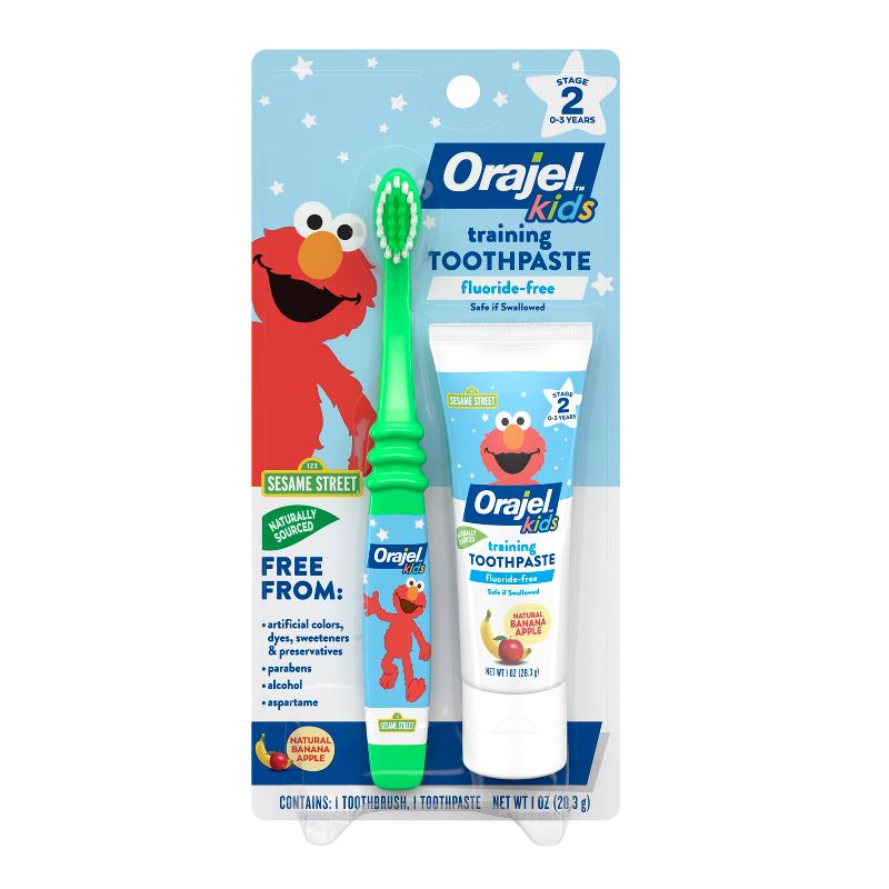 Orajel Kids Elmo Fluoride-Free Training Toothpaste &#38; Toothbrush, 1 of 9