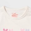 Kids' Adaptive Short Sleeve 2pk 'Swans/Bows' Graphic T-Shirt - Cat & Jack™ Light Purple/Cream - 3 of 3