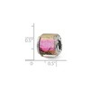 Black Bow Jewelry Purple Hued Dichroic Glass Sterling Silver Bead Charm - 2 of 3