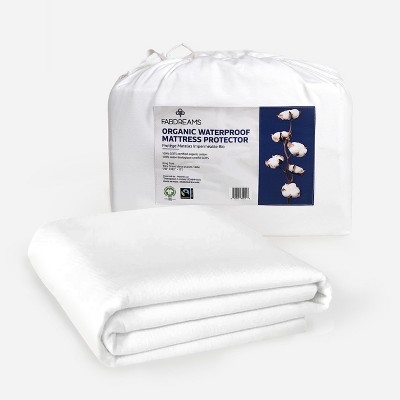 Fabdreams Luxury Organic Cotton Waterproof Mattress Protector with 17" Deep Pockets, Natural Breathable Fabric