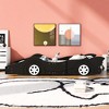 Twin Size Race Car-Shaped Platform Bed with Wheels - 2 of 4