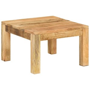 vidaXL Coffee Table 21.7 in.x21.7 in.x13.8 in. Solid Wood Mango - 1 of 4