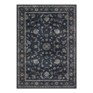 Lahome Vintage Vine Center Full Coverage Short Pile Velvet Rectangular Indoor Area Rug - 1 of 4