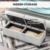 46" Storage Ottoman Bench, Upholstered End of Bed Bench with Steel Frame, Button Tufted Storage Bench with Safety Hinges for Living Room, Entryway - 4 of 4