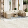 vidaXL Garden Sofa Set Beige and cream white - 2 of 4