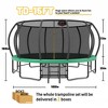 Jump Into Fun 15 FT Pumpkin Style Big Trampoline With Basketball Hoop Ladder Enclosure Net And Anti Rust Coating Easy To Install For Kids & Adults - 2 of 4