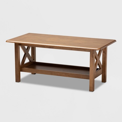 Rectangle wood store coffee table