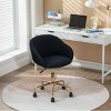 Rolling Desk Chair With Wheels Mesh Fabric Task Chairs With Wheels,Adjustable Height Home Office Chair With Gold Metal Base-The Pop Home - 2 of 4