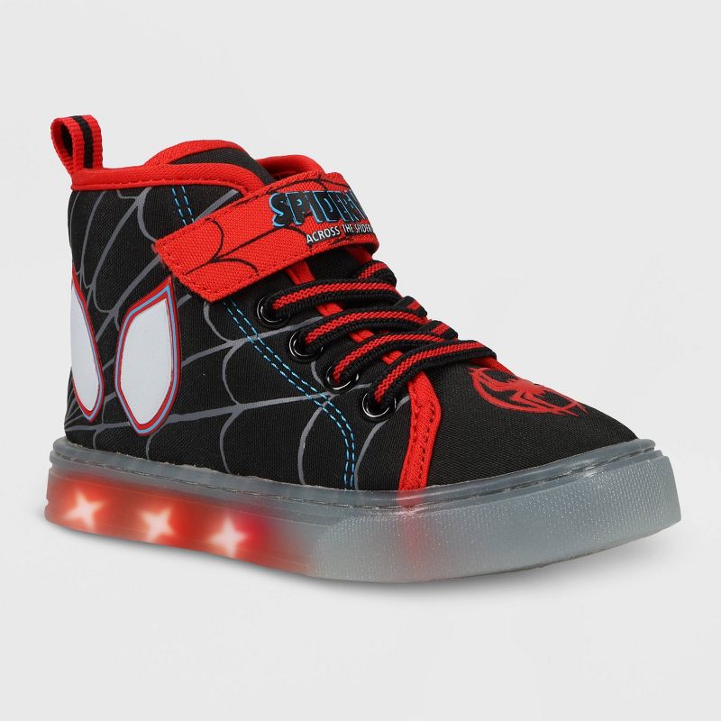 Toddler Boys' Marvel Spider-Man Hi-Top Sneakers - Black, 1 of 5