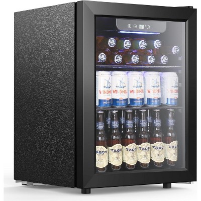 ZAFRO Wine Cooler, 16 Bottle/68 Can Beverage Refrigerator, Mini Fridge Glass Door with Adjustable Shelves, Digital Temperature Display
