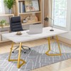 Lirago 55.12"L x 31.5"W Faux Marble & Metal Rectangular Desk/Dining Table – Multifunctional Workstation for Office/Home, Seats 4-6 - 2 of 4