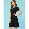 INSPIRE CHIC Women's Elegant Ruffled Peter Pan Collar Dresses - 4 of 4
