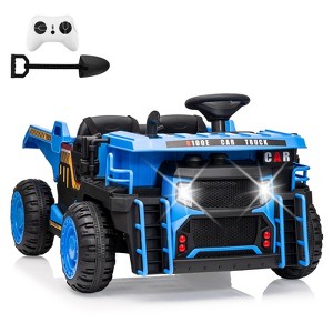 Garvee 24V 2-Seater Ride-On Dump Truck for Kids, Electric Construction Vehicle with Remote Control,Motorized Dump Bed, Shovel, LED Lights, Music - 1 of 4