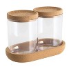 Canister with Cork Bathroom Tray Clear - Allure Home Creations: Plastic Qtip Holder, Hand Washable, 4.33" H - 2 of 4