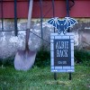 SCS Direct 3-D Metal Ghost Cemetery XL 17" Tombstone w Stakes -Albie Back- Durable, Rustproof, UV Raised Printing - Cemetery Lawn Decor - 4 of 4