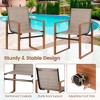 Tangkula 2 PCS Outdoor Dining Chairs Patio Furniture Chair w/ Breathable Seat & Backrest - 4 of 4