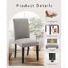 Dining Chairs Set of 2,Modern Fabric Upholstered Ergonomic Kitchen Room Chairs with Rivets, High Backrest,Heavy-Duty Wood Legs for Home Office - 4 of 4