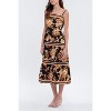 August Sky Women's Sleveless Floral Stripe Contrast Midi Dress - 3 of 4