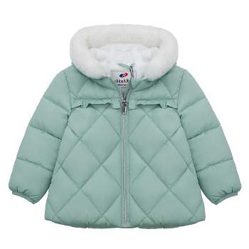 Rokka&Rolla Infant Toddler Girls' Puffer Jacket Baby Fleece Lined Winter Coat