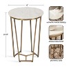 Kate and Laurel Solvay Round Metal Side Table, 16x16x24, Gold - 2 of 4